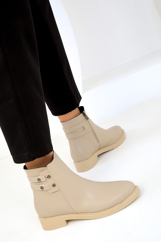 Bej Kadın Bot & Bootie 19589 - 3