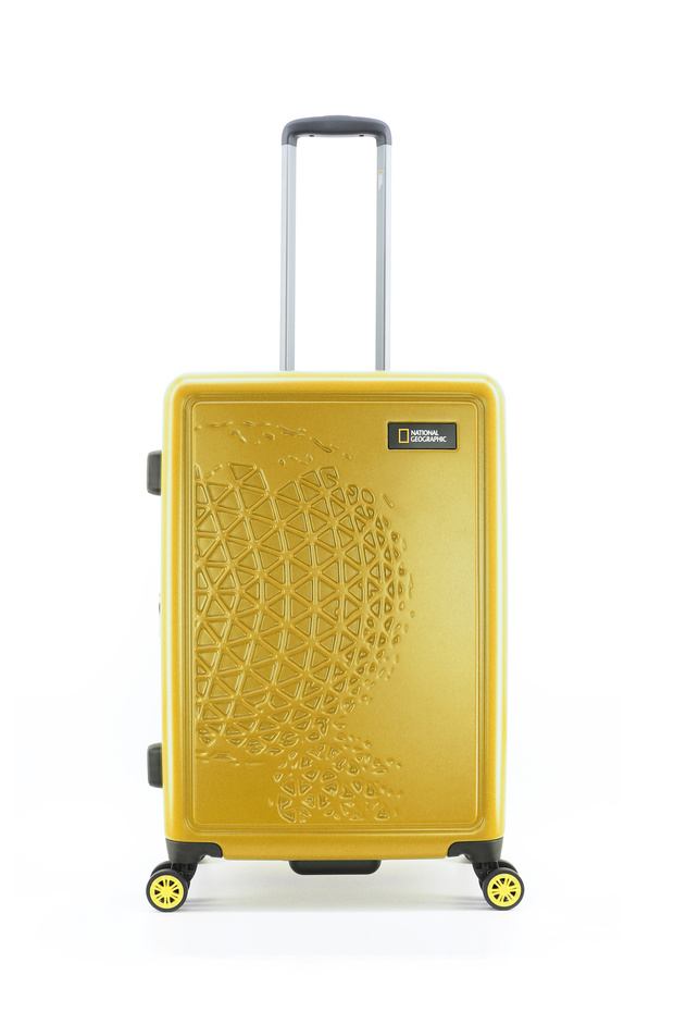 Globe Medium Check-In Luggage Suitcase Yellow