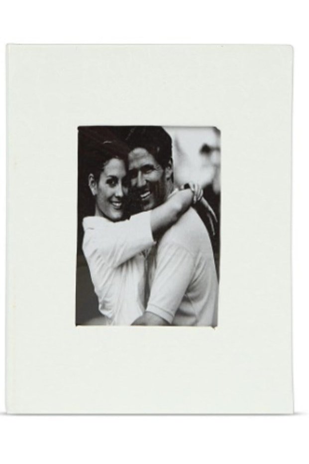 Photo Album White - Leather Covered with Photo Window 100pcs 10x15cm