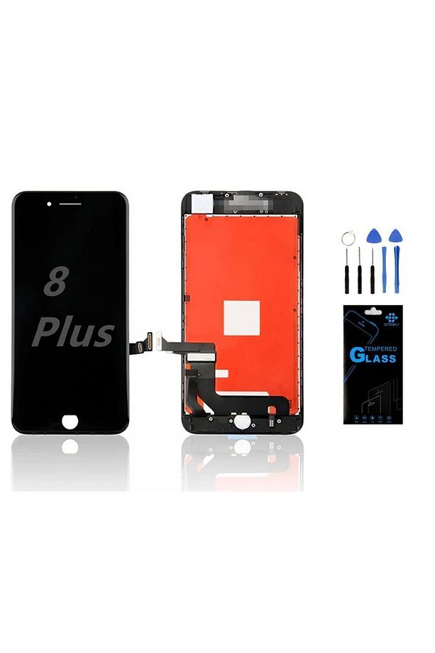 İphone 8 Plus Uyumlu Lcd Ekran Dokunmatik Siyah - 1