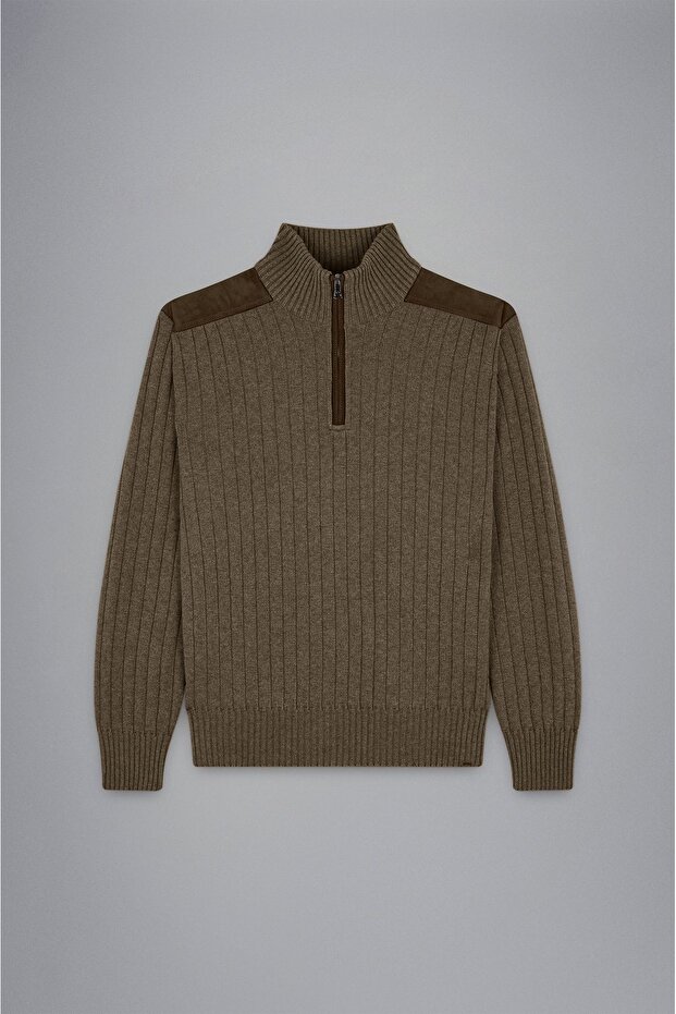 MEN'S ZIPPED PULLOVER C.W. WOOL - 7