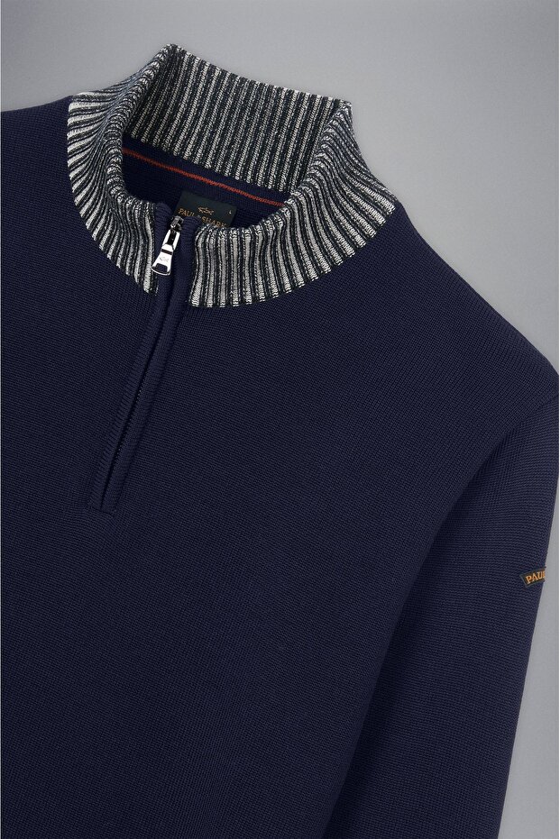 MEN'S ZIPPED PULLOVER C.W. WOOL - 5