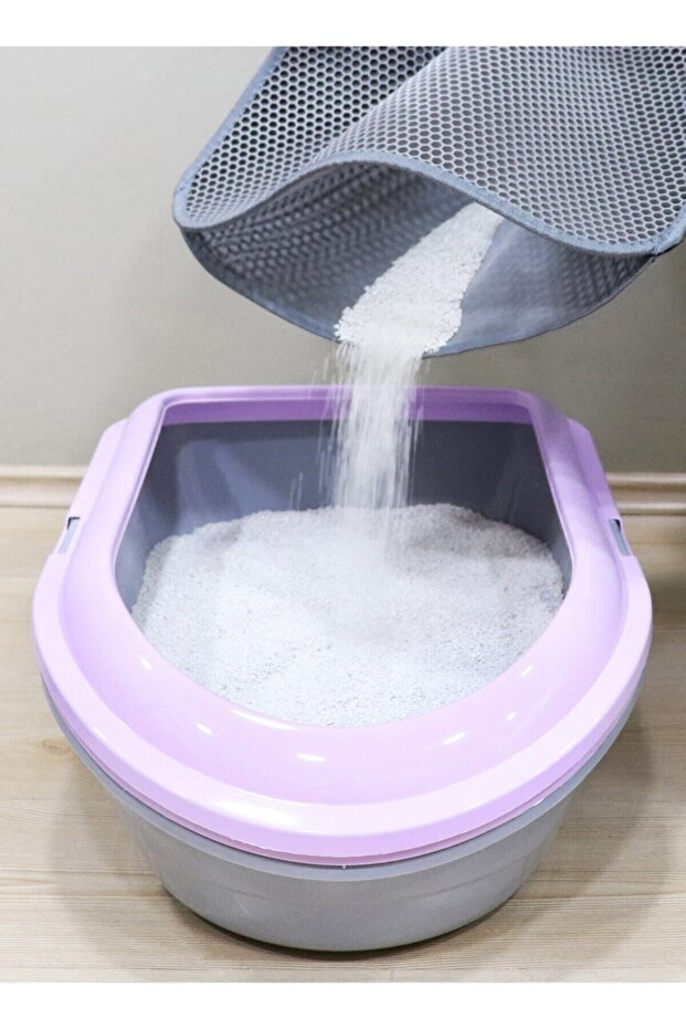 Double Layer Cat Litter Mat (rectangular) Black - 3