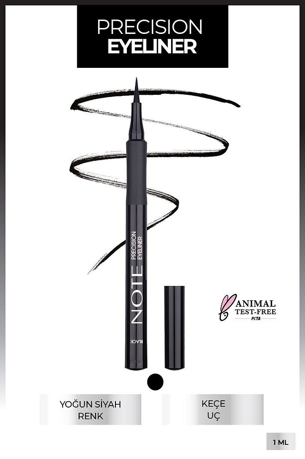 Precision Kalem Likit Eyeliner Keçe Uçlu - Siyah - 1
