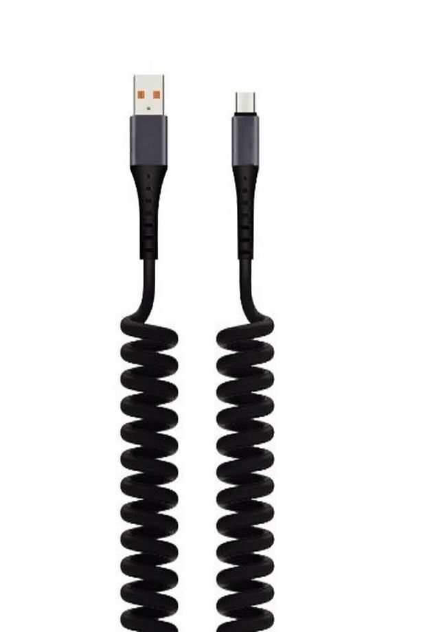 Type-c To Usb Yaylı Şarj Kablosu 3.4a 1.5mt Samsung Huawei Xiaomi Oppo Uyumlu Örme - 3