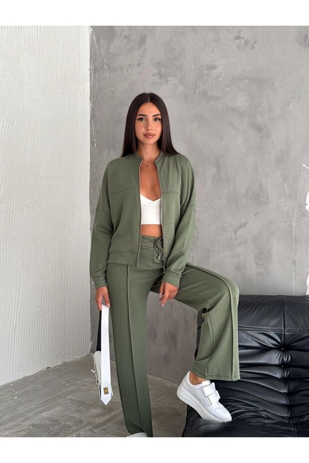 Women's Modal Fabric Oys Zippered Set