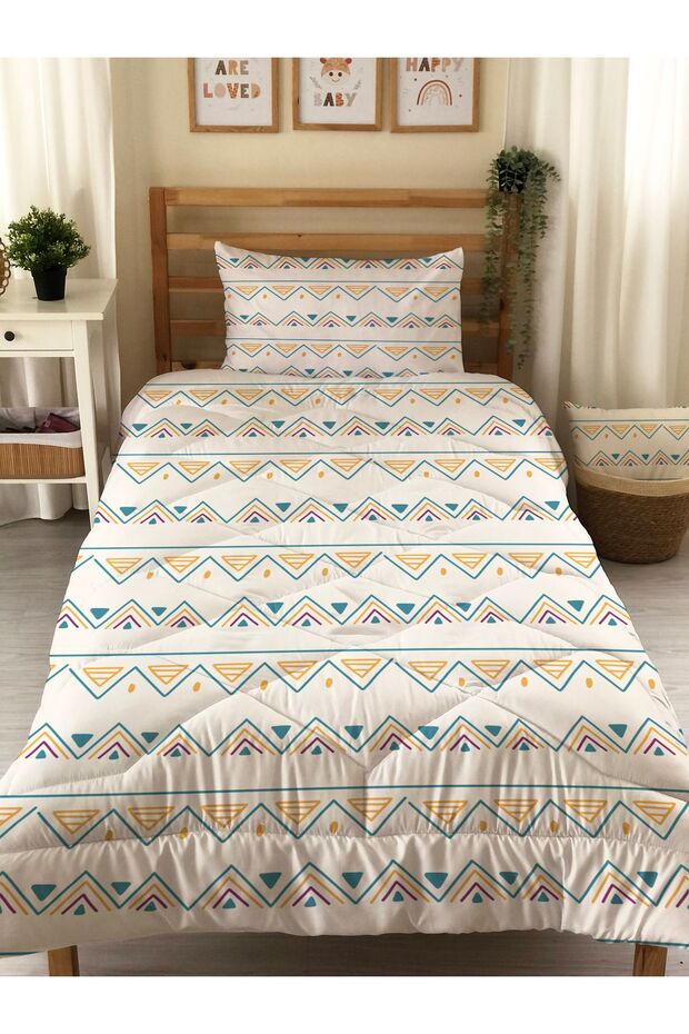 Double Sided Tree Pattern Quilted Quilt - Single Sleeping Set-Without Badge - 2