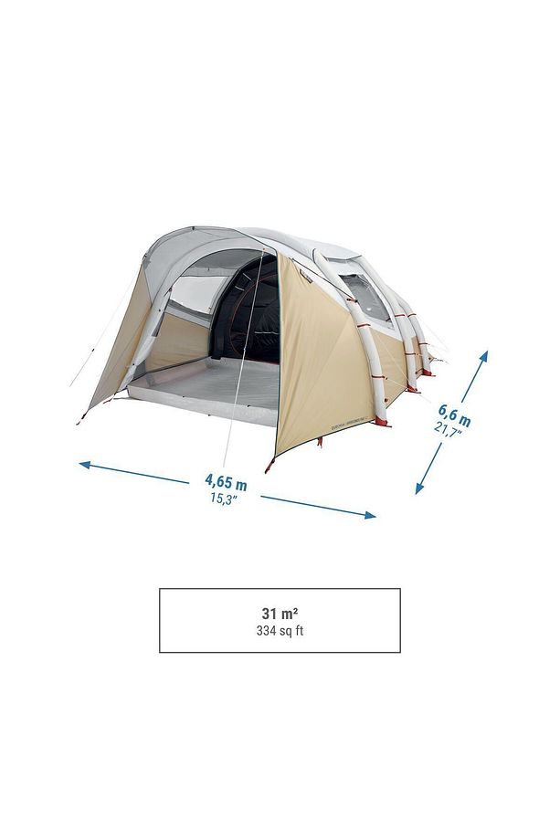 Quechua 5 Kişilik Şişme Kamp Çadırı - 2 Odalı - Air Seconds 5.2 F&b - 3