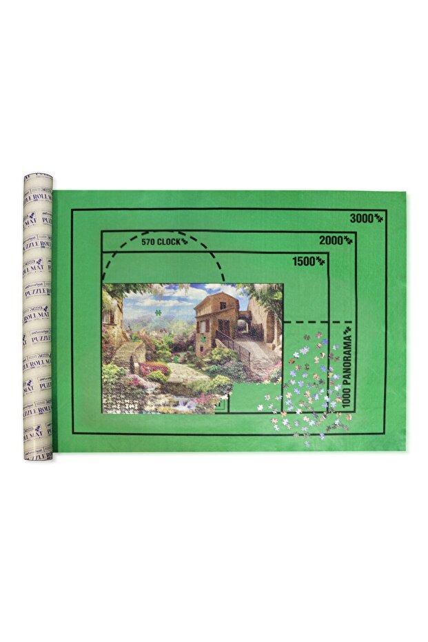 MOZOOSON Tapis Puzzle 3000 Pièces, 150X100cm, Tapis De Puzzle Set De Rangement Premium Avec 8 Plateaux De Tri, Tube Et Sac - Puzzle Mat En Caoutchouc Pour 500/1000/1500 Pièces - Emballage Cadeau