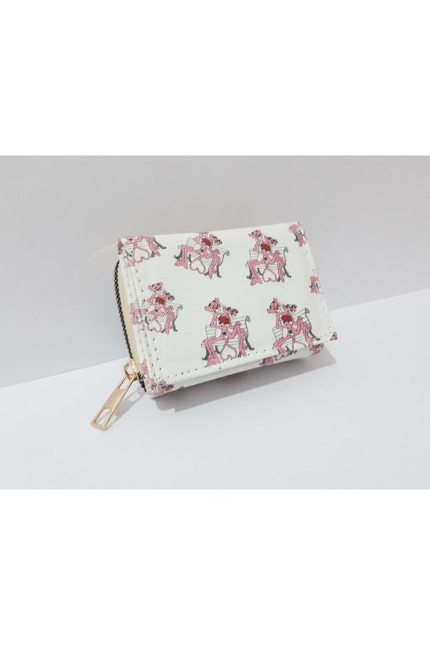 Kids Wallet 11X8 cm Pink Panther Patterned Children's Wallet