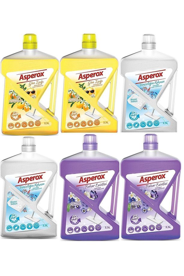 Yüzey Temizleyici 2,5 Lt Portakal & Limon 2 Adet Beyaz Sabun 2 Adet Menekşe & Yasemin 2 Adet - 1