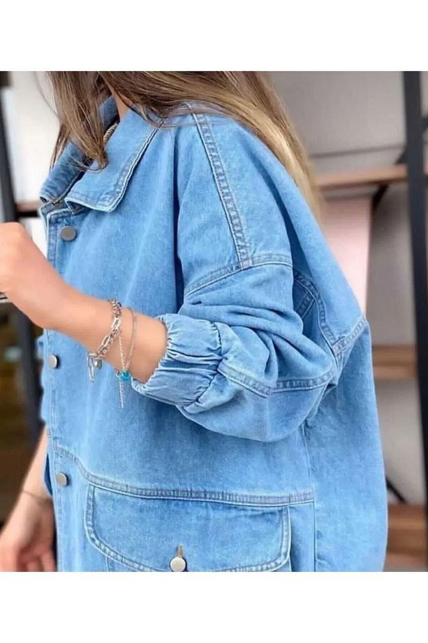 Kadın Oversize Kot Ceket - 2