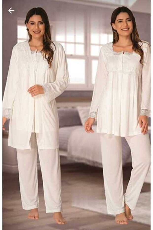 Women's Ecru Maternity Set