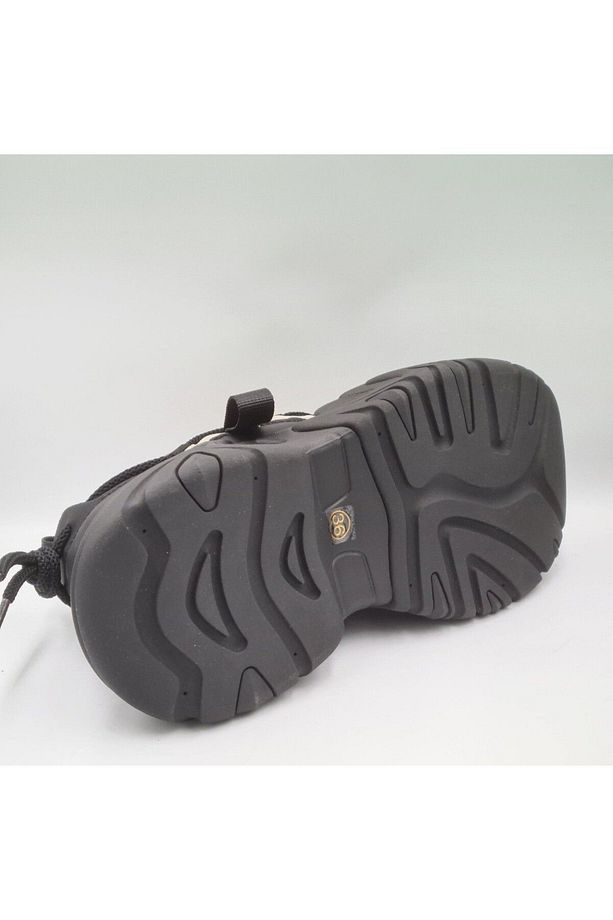 11131 Siyah Kalın Taban Anatomik İç Taban Kadın Sneaker Spor Ayakkabı - 6