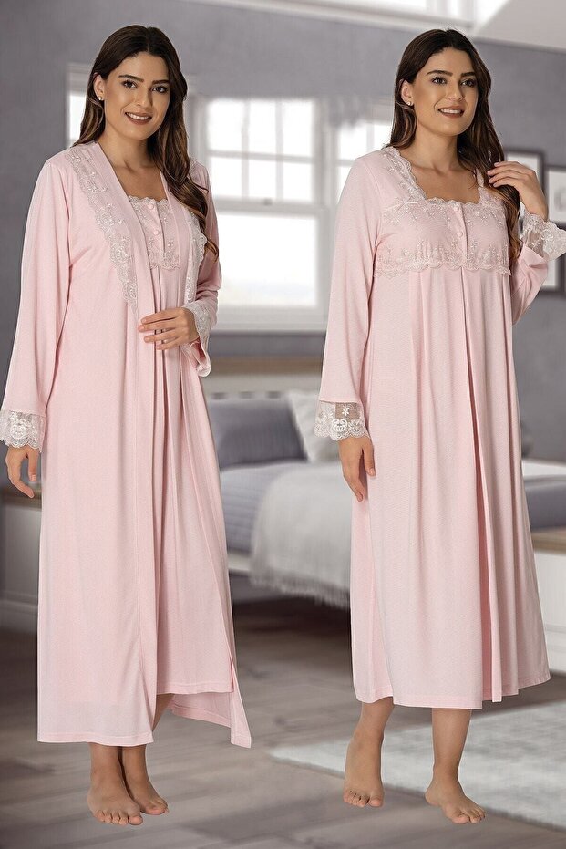 2402-p Morning Gown Nightgown