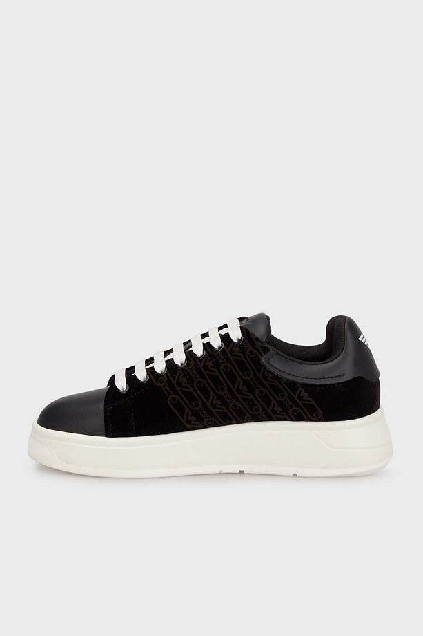 Kadife Logolu Kalın Tabanlı Sneaker Ayakkabı  AYAKKABI X3X024 XR228 00002 - 3