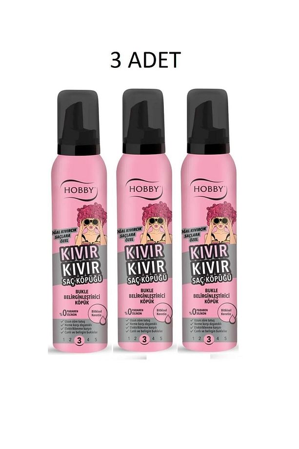 Kıvır Kıvır Saç Köpüğü, Bukle Zenginleştirici 150 ml X 3adet - 1