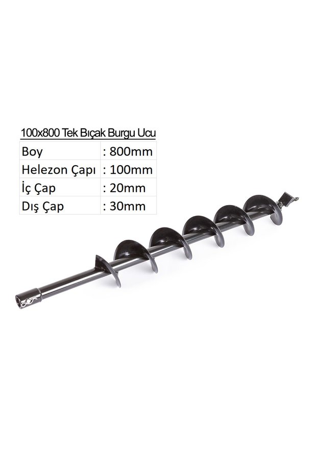 Tek Bıçak Toprak Burgu Ucu 10cm