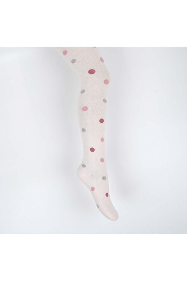 Madera Cotton Polka Dot Girls Pantyhose