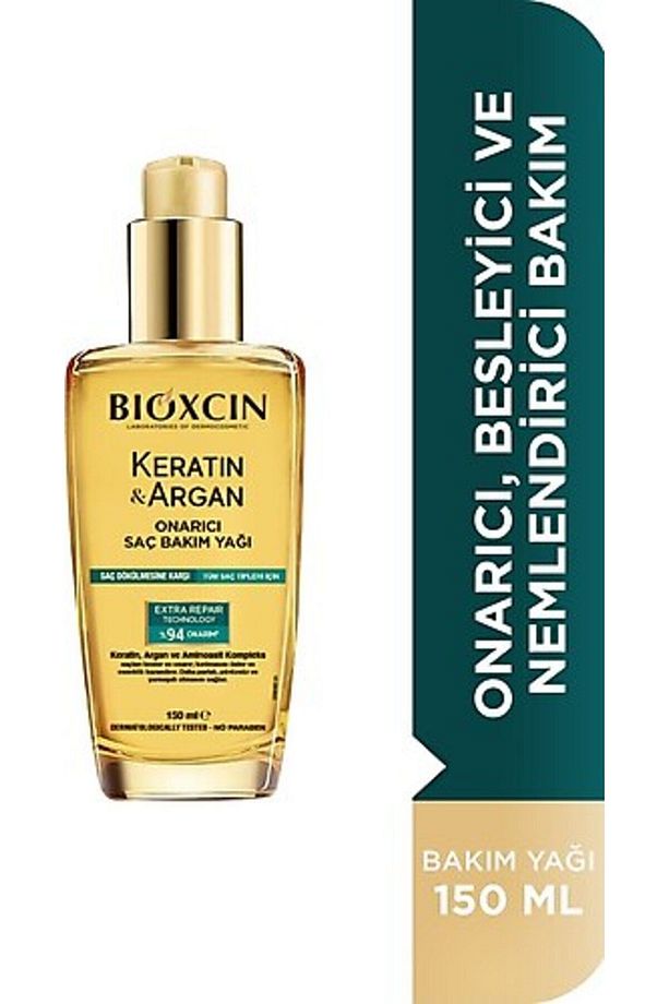 Keratin & Argan Onarıcı Saç Bakım Yağı 150 ml - Yıpranmış Ve Hasar Görmüş Saçlar - 1