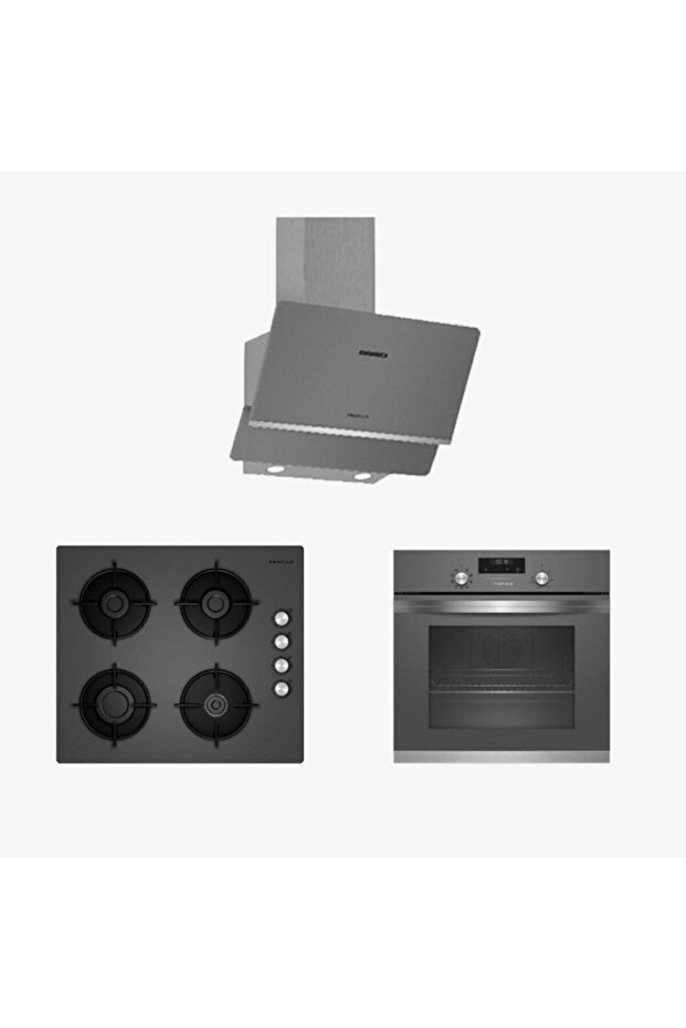 Elit Gri Cam Ankastre Set - 1