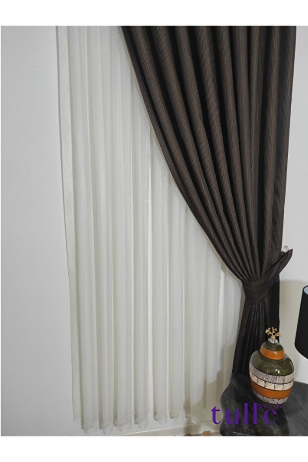 Perde Tül Sare Örme Tül - 3