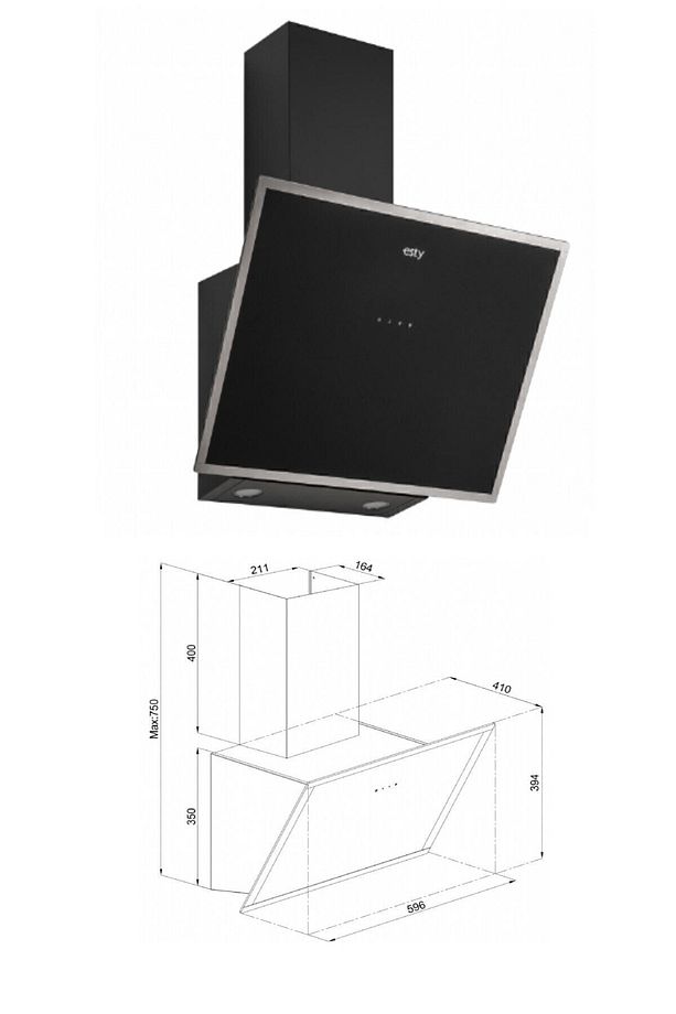 Siyah Cam Ankastre Set - Aef6603b02-3473 Siyah-aco5535b01 - 2