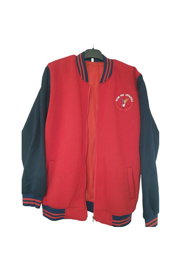 Ortaokul ve lise kalıbı kolej tipi 3 iplik astarlı mont - 2