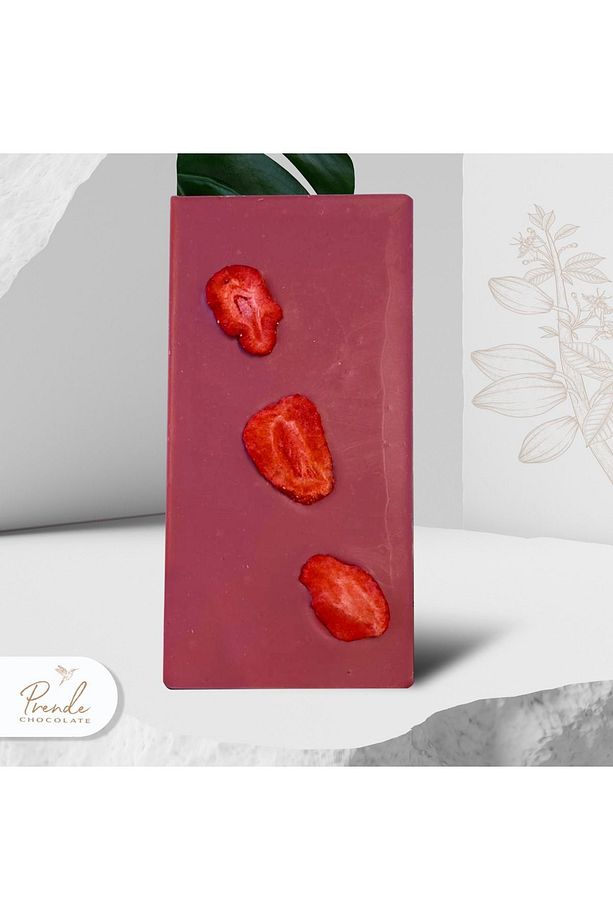 Çilekli Ruby Tablet Çikolata 90 gr - 3