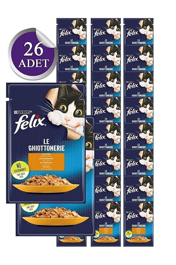 Felixx Tavuklu Yetişkin Yaş Kedi Maması 85 Gr X 26 Adet - 1