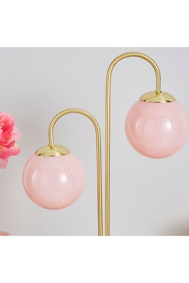 Set Modern Pembe Avize Abajur Lambader Ve Aplik Seti - 5