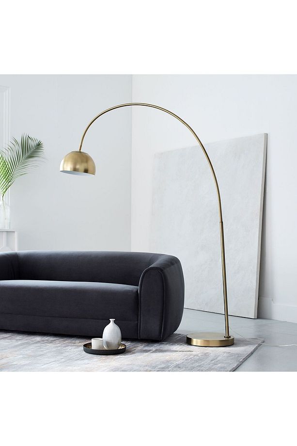 Deve Boynu Lambader Overarching Metal Shade Floor Lamp - 1
