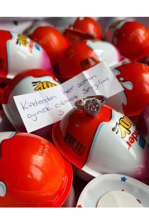 Ring of Serious Relationship with a Heart in Kinder Joy (Ring Is Regulated and Steel)
