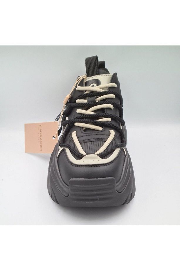 11131 Siyah Kalın Taban Anatomik İç Taban Kadın Sneaker Spor Ayakkabı - 5