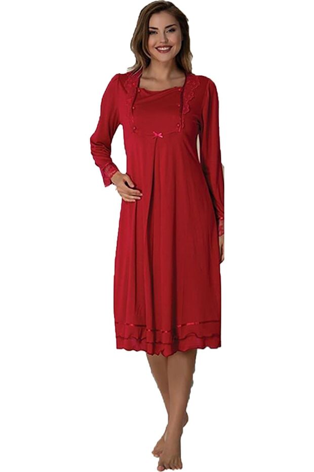 Effort 2016 Fuchsia Maternity Nightgown with Breastfeeding Feature
