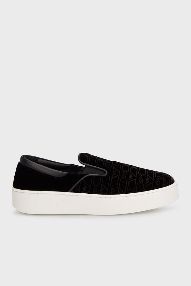 Kadife Logolu Kalın Tabanlı Loafer Ayakkabı  AYAKKABI X3Y007 XR235 00002 - 1