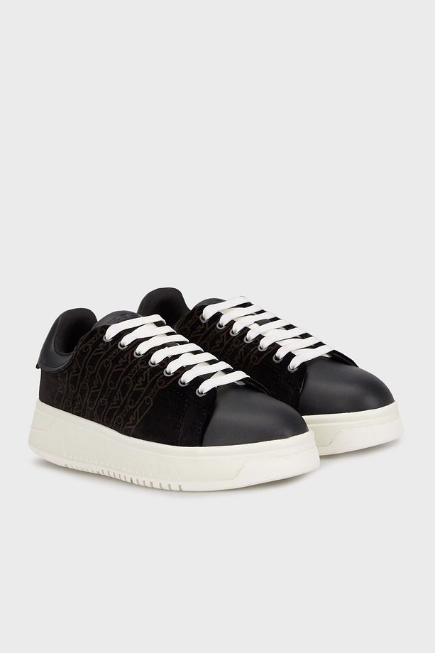 Kadife Logolu Kalın Tabanlı Sneaker Ayakkabı  AYAKKABI X3X024 XR228 00002 - 2