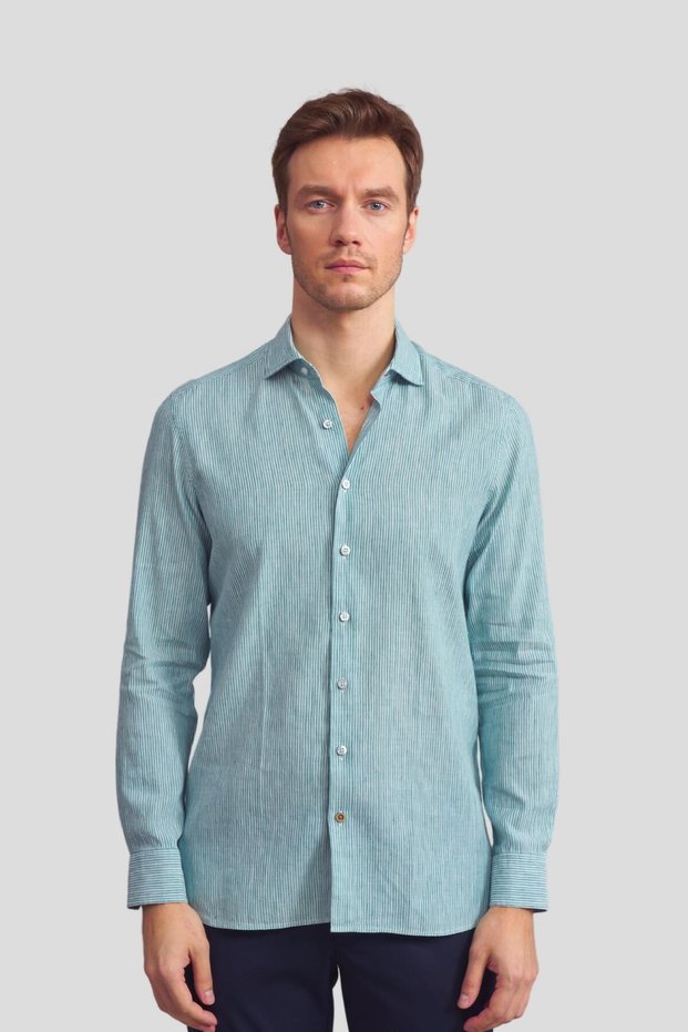 Linen Striped Men's Shirt