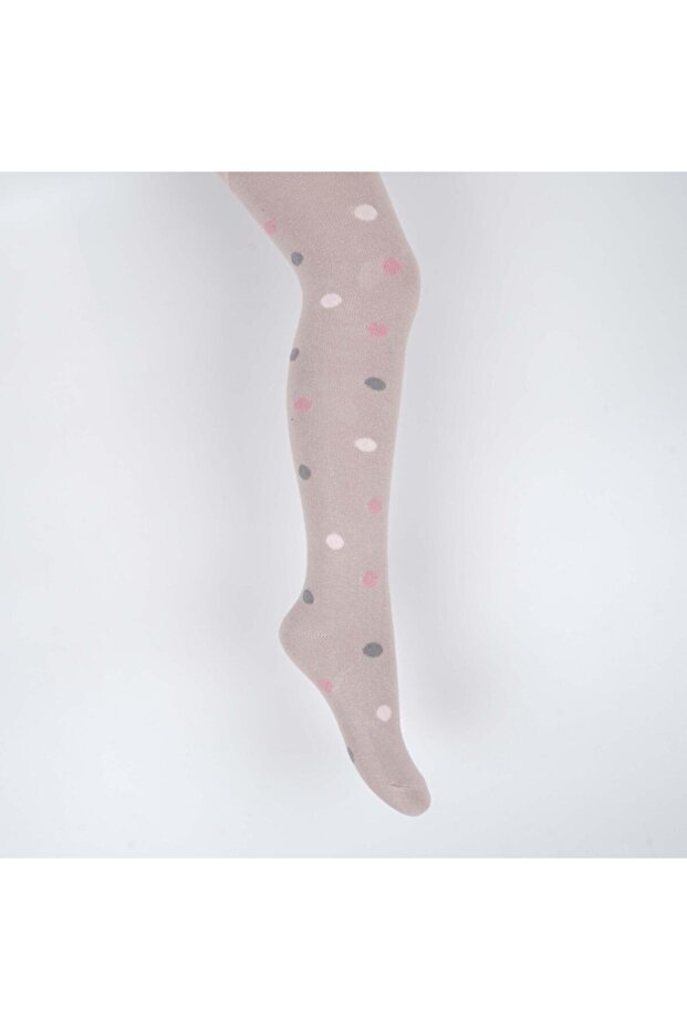 Madera Cotton Polka Dot Girls Pantyhose