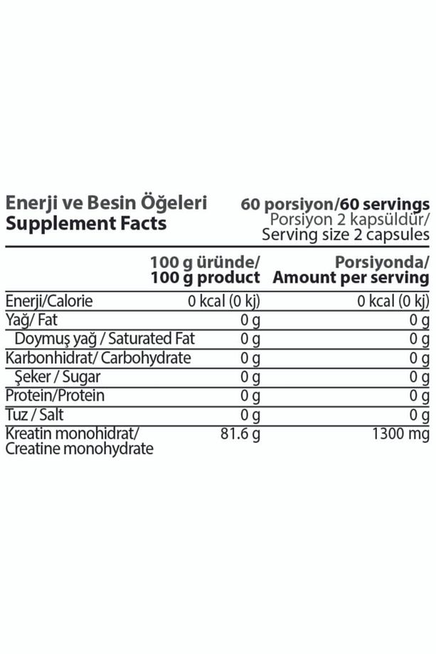 Creatine Creapure 120 Kapsül - 2