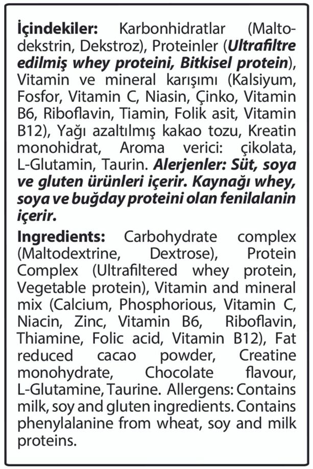 Progainer 5000 gr Çikolata Karbonhidrat Tozu - 3