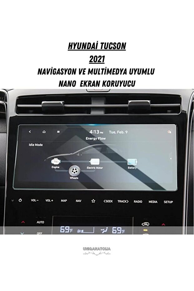 Hyundai Tucson 2021 - واقي شاشة نانو متوافق مع الملاحة والوسائط المتعددة مقاس 10.25 بوصة
