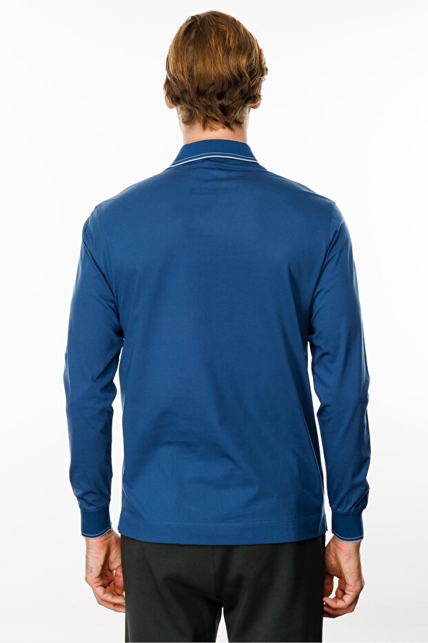 Men's Long Sleeve Polo Neck Sweatshirt - Parliament - 5