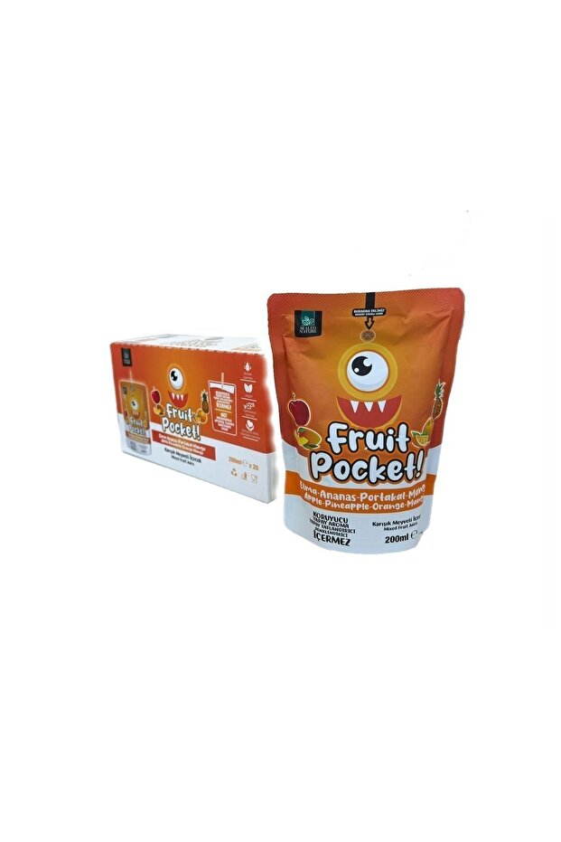Fruit Pocket - Turuncu - Meyveli İçecek 20 Adet 200ml - 2
