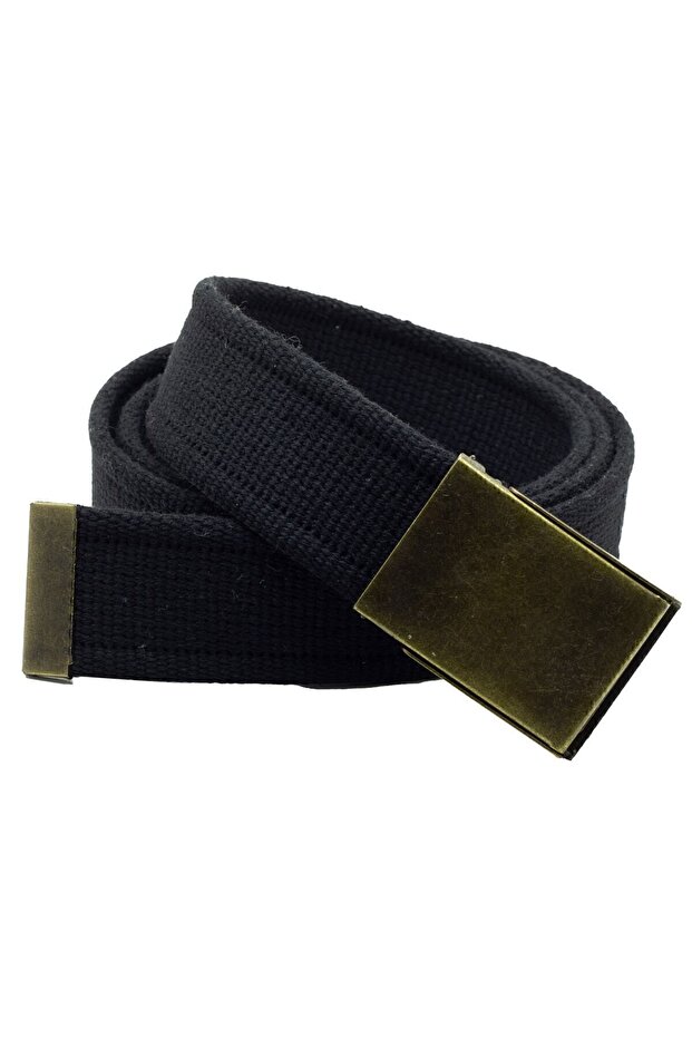 Sports Men's Belt Black 4 cm for Jeans and Canvas