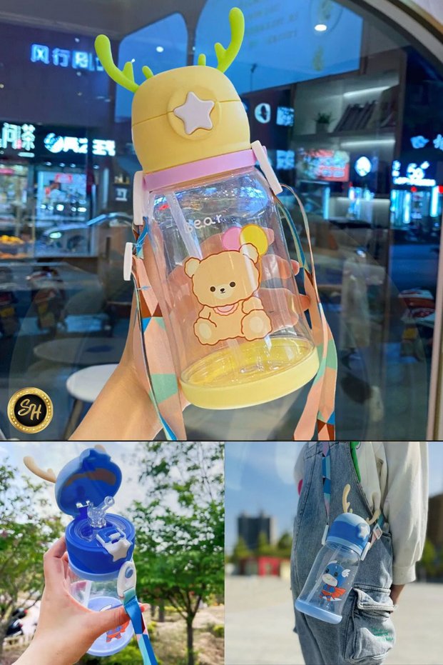 Kawai Model Water Bottle Water Bottle Deer Model Bpa-Free Water Bottle