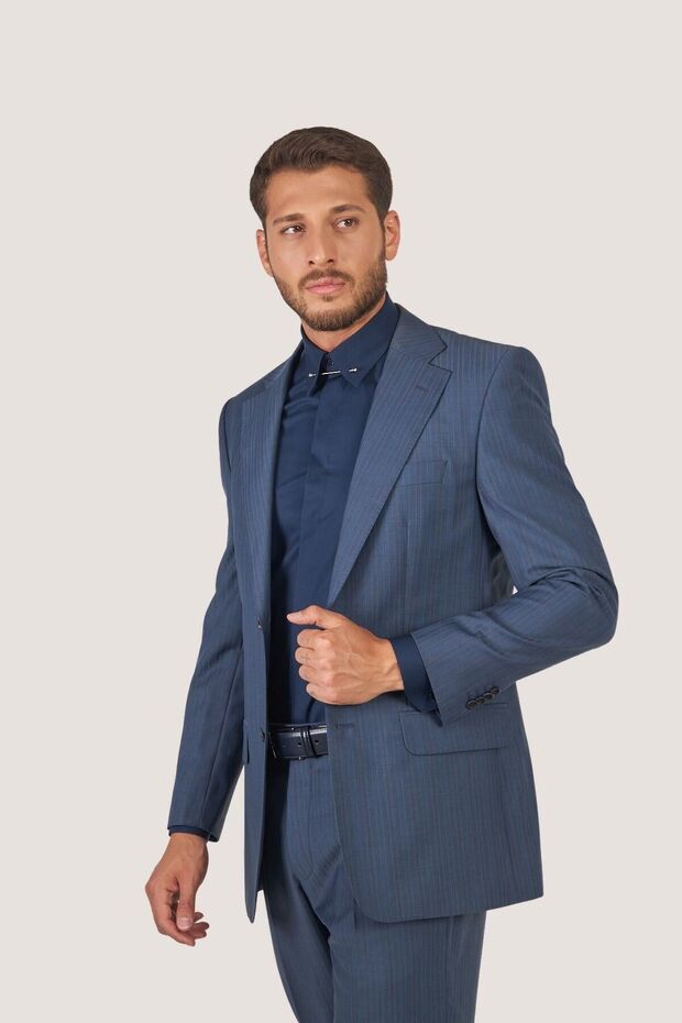 Yaka Iğneli Slim Fit Gömlek - 7