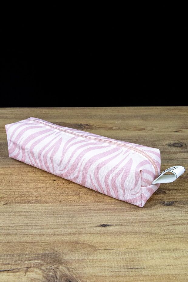 Kalem Kutusu Pastel Renkler Kare Tasarım Vegan Deri (kalemlik Ve Makyaj Çantası) - 3
