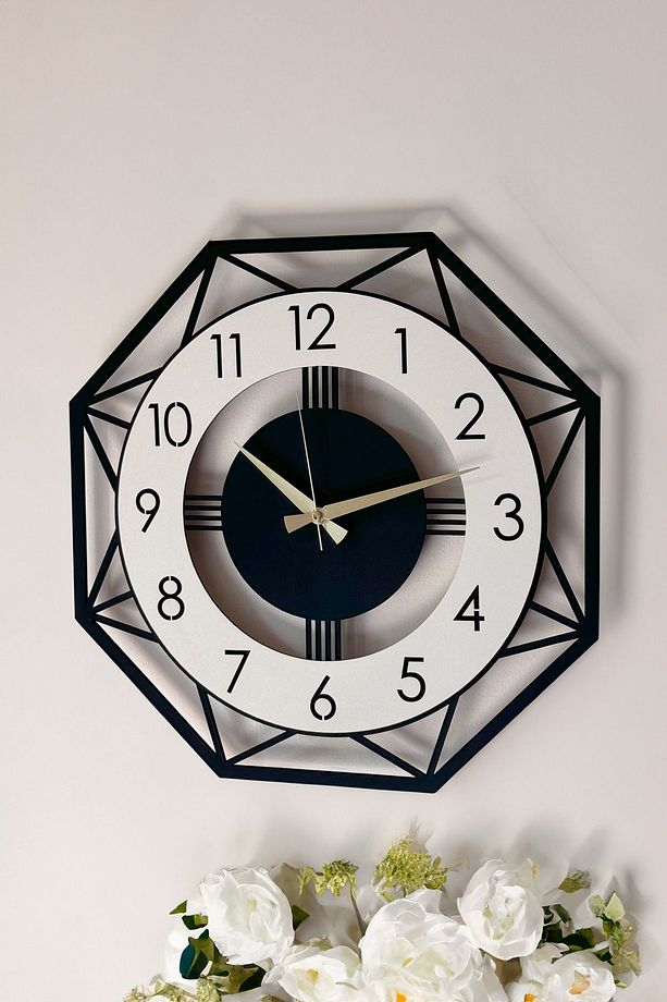 Dekoratif Yeni Modern Ankaa Ahşap Duvar Saati 48 cm - 3