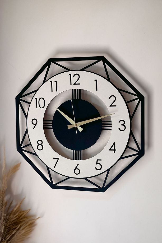 Dekoratif Yeni Modern Ankaa Ahşap Duvar Saati 48 cm - 1